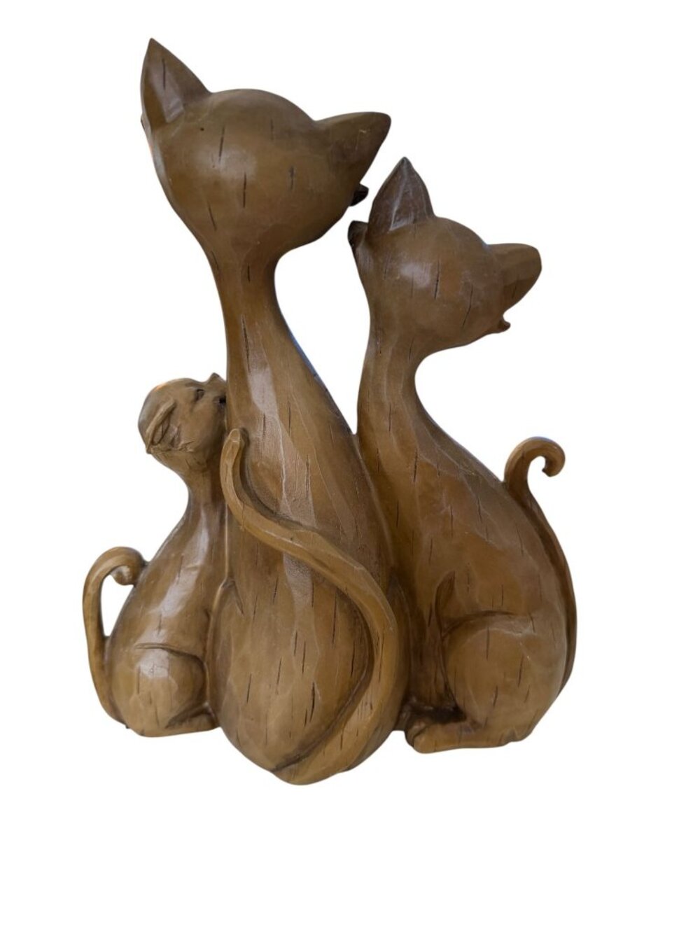 Wind & Weather Three Cats Sculpture  FelineFigurine Indoor Outdoor Resin - Picture 2 of 6